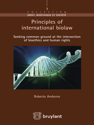 cover image of Principles of international biolaw